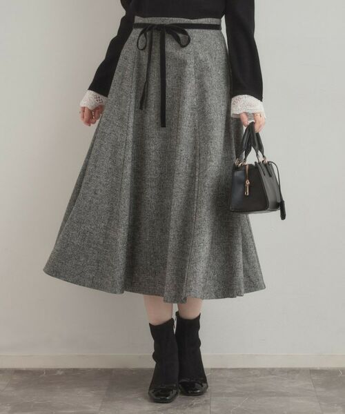 Couture Brooch / クチュールブローチ スカート | 【通勤・大人上品】ラメツイード フレアスカート | 詳細5