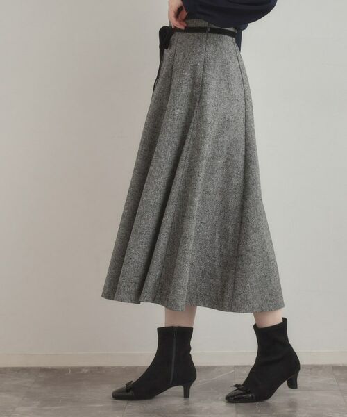 Couture Brooch / クチュールブローチ スカート | 【通勤・大人上品】ラメツイード フレアスカート | 詳細6