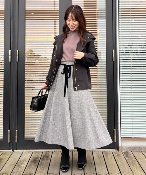 Couture Brooch / クチュールブローチ スカート | 【通勤・大人上品】ラメツイード フレアスカート | 詳細7