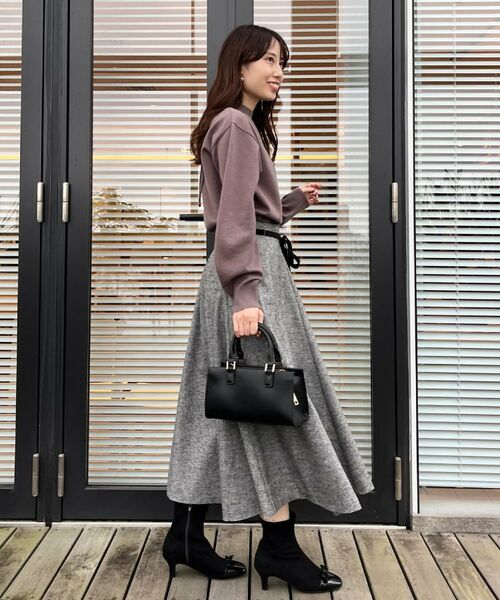 Couture Brooch / クチュールブローチ スカート | 【通勤・大人上品】ラメツイード フレアスカート | 詳細8