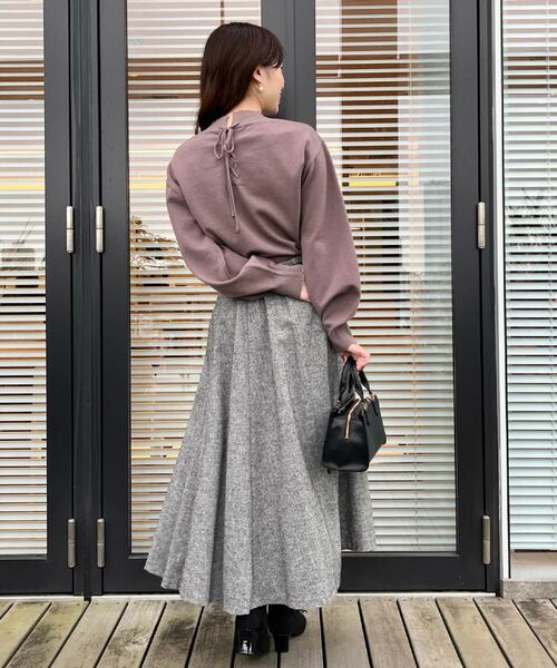 Couture Brooch / クチュールブローチ スカート | 【通勤・大人上品】ラメツイード フレアスカート | 詳細9