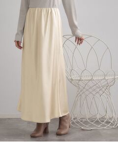 Couture Brooch / クチュールブローチ ロング・マキシ丈スカート | シルキーヘビーサテンスカート
