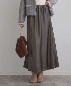 Couture Brooch / クチュールブローチ ロング・マキシ丈スカート | シルキーヘビーサテンスカート