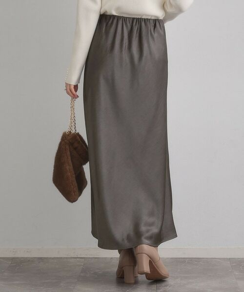 Couture Brooch / クチュールブローチ ロング・マキシ丈スカート | シルキーヘビーサテンスカート | 詳細10