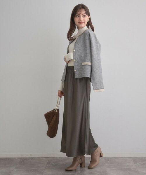 Couture Brooch / クチュールブローチ ロング・マキシ丈スカート | シルキーヘビーサテンスカート | 詳細12