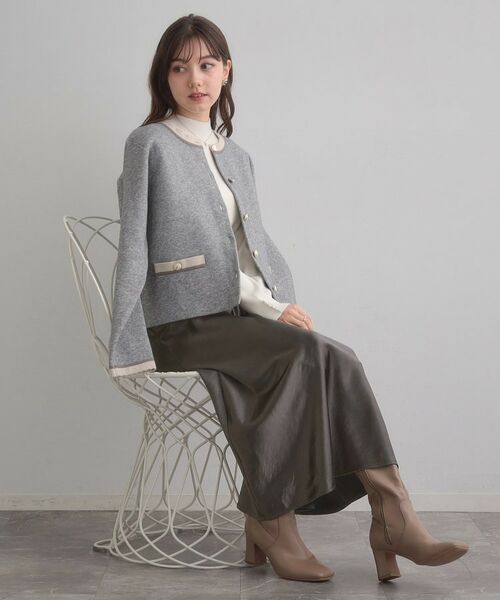 Couture Brooch / クチュールブローチ ロング・マキシ丈スカート | シルキーヘビーサテンスカート | 詳細13