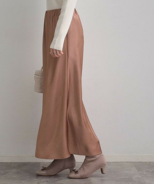 Couture Brooch / クチュールブローチ ロング・マキシ丈スカート | シルキーヘビーサテンスカート | 詳細16