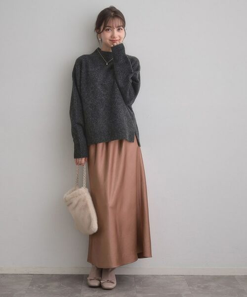 Couture Brooch / クチュールブローチ ロング・マキシ丈スカート | シルキーヘビーサテンスカート | 詳細18