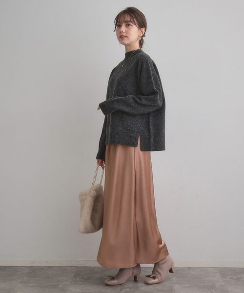 Couture Brooch / クチュールブローチ ロング・マキシ丈スカート | シルキーヘビーサテンスカート | 詳細19