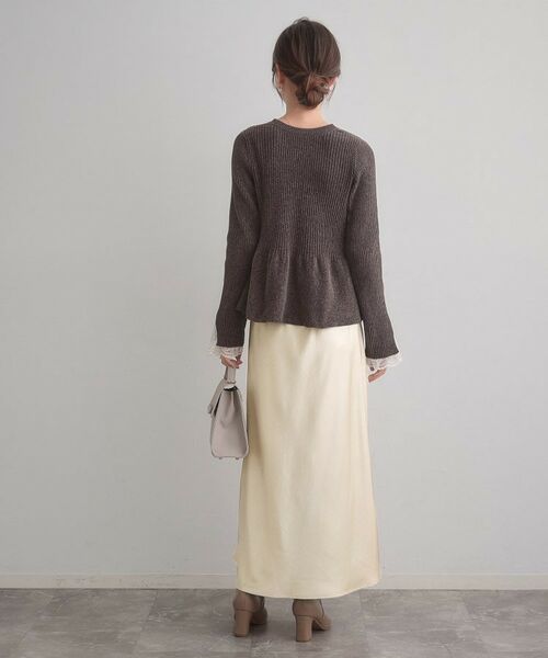 Couture Brooch / クチュールブローチ ロング・マキシ丈スカート | シルキーヘビーサテンスカート | 詳細6