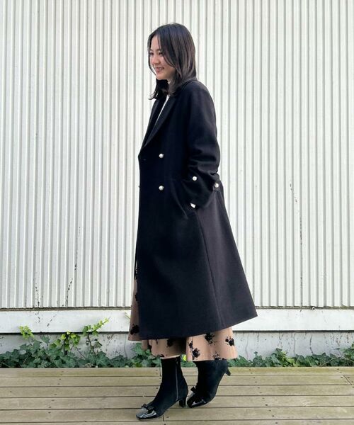 Couture Brooch / クチュールブローチ その他アウター | 【大人上品・ベルト付き】パール調釦チェスターコート | 詳細14