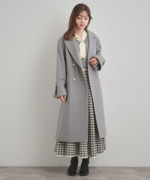 Couture Brooch / クチュールブローチ その他アウター | 【大人上品・ベルト付き】パール調釦チェスターコート | 詳細17