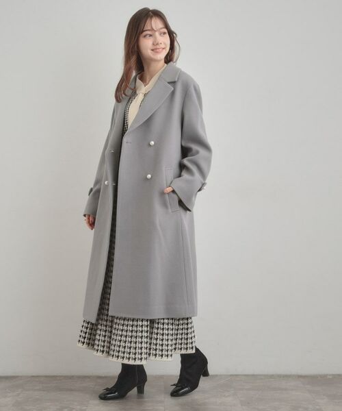 Couture Brooch / クチュールブローチ その他アウター | 【大人上品・ベルト付き】パール調釦チェスターコート | 詳細18