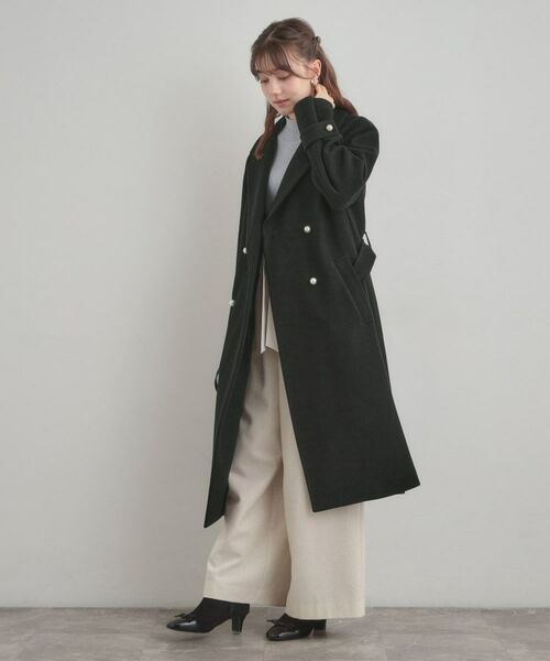 Couture Brooch / クチュールブローチ その他アウター | 【大人上品・ベルト付き】パール調釦チェスターコート | 詳細2