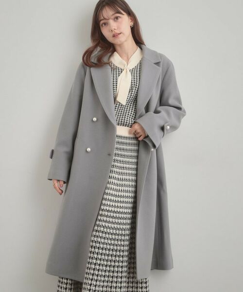 Couture Brooch / クチュールブローチ その他アウター | 【大人上品・ベルト付き】パール調釦チェスターコート | 詳細21