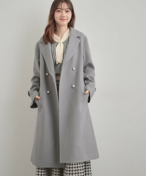 Couture Brooch / クチュールブローチ その他アウター | 【大人上品・ベルト付き】パール調釦チェスターコート | 詳細22