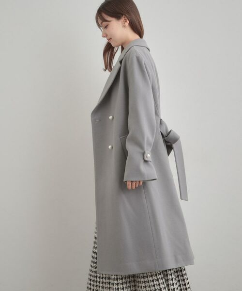 Couture Brooch / クチュールブローチ その他アウター | 【大人上品・ベルト付き】パール調釦チェスターコート | 詳細23