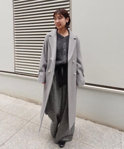 Couture Brooch / クチュールブローチ その他アウター | 【大人上品・ベルト付き】パール調釦チェスターコート | 詳細25