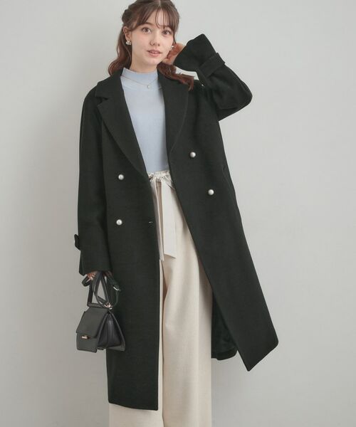 Couture Brooch / クチュールブローチ その他アウター | 【大人上品・ベルト付き】パール調釦チェスターコート | 詳細6