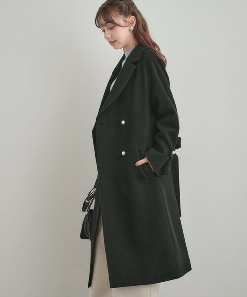 Couture Brooch / クチュールブローチ その他アウター | 【大人上品・ベルト付き】パール調釦チェスターコート | 詳細7