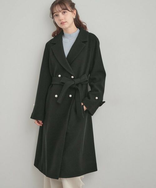 Couture Brooch / クチュールブローチ その他アウター | 【大人上品・ベルト付き】パール調釦チェスターコート | 詳細8