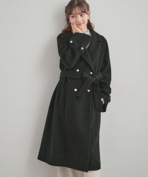Couture Brooch / クチュールブローチ その他アウター | 【大人上品・ベルト付き】パール調釦チェスターコート | 詳細9