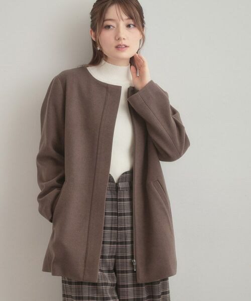 Couture Brooch / クチュールブローチ その他アウター | 【大人可愛い・フード取り外し可能】フードフェイクファー ハーフ丈コート | 詳細18