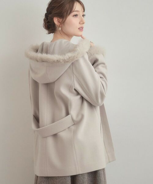 Couture Brooch / クチュールブローチ その他アウター | 【大人可愛い・フード取り外し可能】フードフェイクファー ハーフ丈コート | 詳細28
