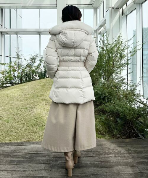 Couture Brooch / クチュールブローチ ダウンジャケット・ベスト | 【2WAY・ベルト付き】フードフェイクファー ミドル丈ダウンコート | 詳細20