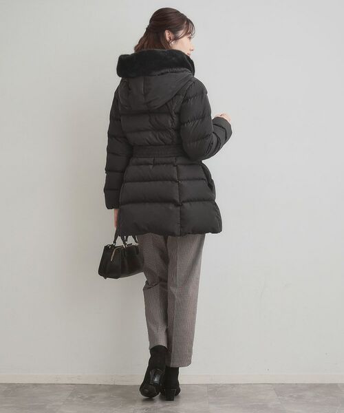 Couture Brooch / クチュールブローチ ダウンジャケット・ベスト | 【2WAY・ベルト付き】フードフェイクファー ミドル丈ダウンコート | 詳細23