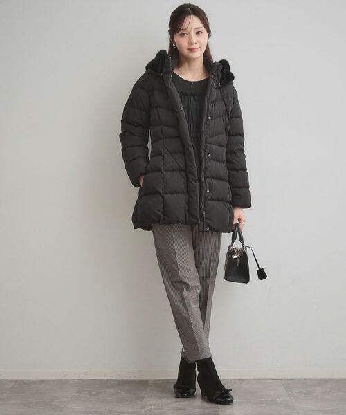 Couture Brooch / クチュールブローチ ダウンジャケット・ベスト | 【2WAY・ベルト付き】フードフェイクファー ミドル丈ダウンコート | 詳細24