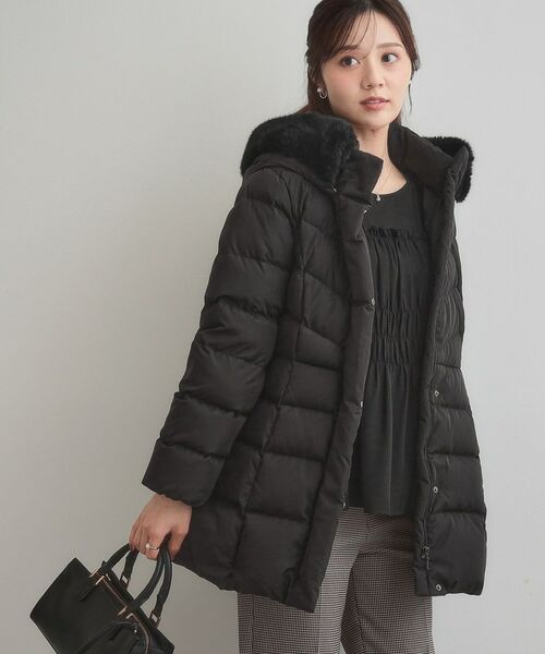 Couture Brooch / クチュールブローチ ダウンジャケット・ベスト | 【2WAY・ベルト付き】フードフェイクファー ミドル丈ダウンコート | 詳細30