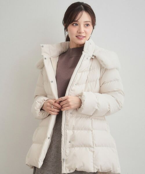 Couture Brooch / クチュールブローチ ダウンジャケット・ベスト | 【2WAY・ベルト付き】フードフェイクファー ミドル丈ダウンコート | 詳細5