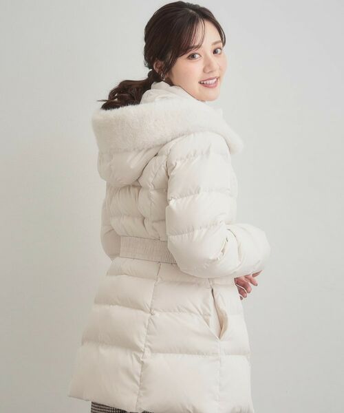 Couture Brooch / クチュールブローチ ダウンジャケット・ベスト | 【2WAY・ベルト付き】フードフェイクファー ミドル丈ダウンコート | 詳細6