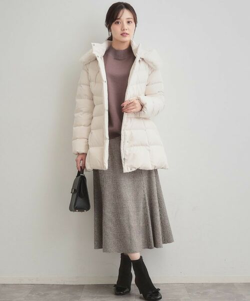 Couture Brooch / クチュールブローチ ダウンジャケット・ベスト | 【2WAY・ベルト付き】フードフェイクファー ミドル丈ダウンコート | 詳細7