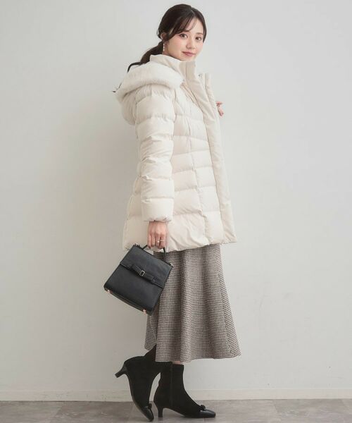 Couture Brooch / クチュールブローチ ダウンジャケット・ベスト | 【2WAY・ベルト付き】フードフェイクファー ミドル丈ダウンコート | 詳細8