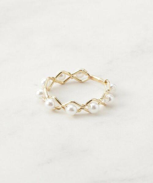 Couture Brooch / クチュールブローチ リング | プチパール調ゴールドリング | 詳細1