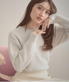 Couture Brooch / クチュールブローチ ニット・セーター | 【前後2WAY】スパンコールラメフェザー ニット