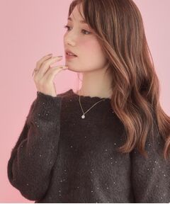 Couture Brooch / クチュールブローチ ニット・セーター | 【前後2WAY】スパンコールラメフェザー ニット