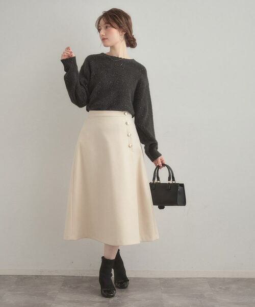 Couture Brooch / クチュールブローチ ニット・セーター | 【前後2WAY】スパンコールラメフェザー ニット | 詳細17