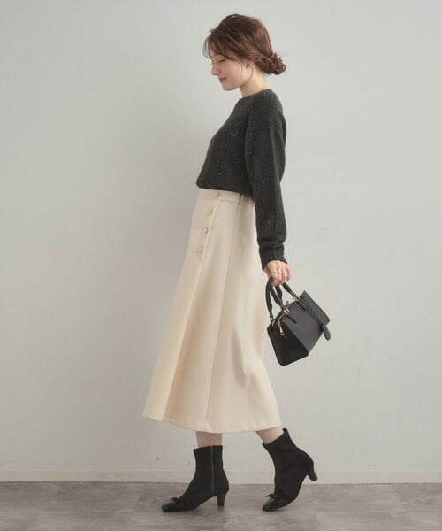 Couture Brooch / クチュールブローチ ニット・セーター | 【前後2WAY】スパンコールラメフェザー ニット | 詳細18