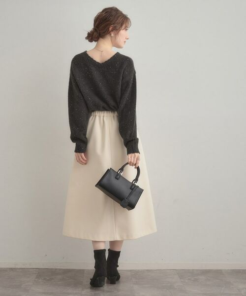 Couture Brooch / クチュールブローチ ニット・セーター | 【前後2WAY】スパンコールラメフェザー ニット | 詳細19