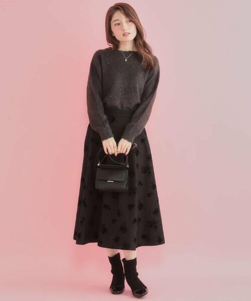 Couture Brooch / クチュールブローチ ニット・セーター | 【前後2WAY】スパンコールラメフェザー ニット | 詳細27