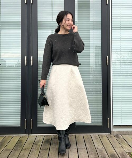 Couture Brooch / クチュールブローチ ニット・セーター | 【前後2WAY】スパンコールラメフェザー ニット | 詳細29