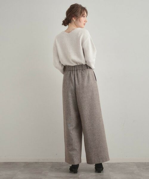 Couture Brooch / クチュールブローチ ニット・セーター | 【前後2WAY】スパンコールラメフェザー ニット | 詳細3