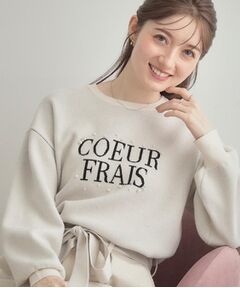 Couture Brooch / クチュールブローチ ニット・セーター | 【パール調・ビジューデザイン】華やかロゴニット