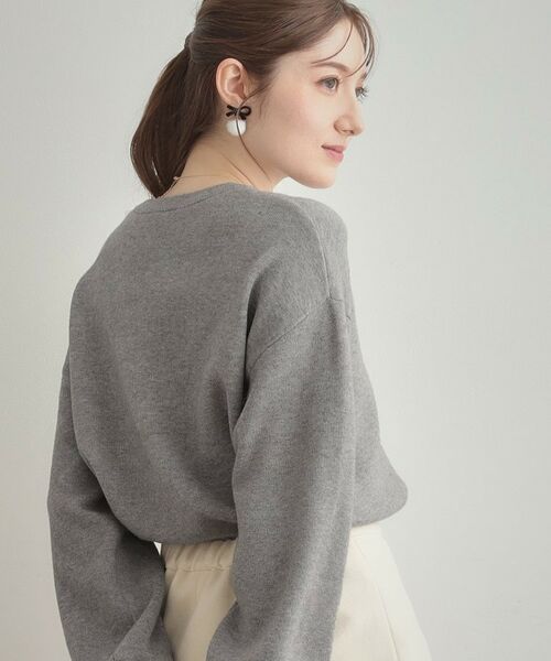 Couture Brooch / クチュールブローチ ニット・セーター | 【パール調・ビジューデザイン】華やかロゴニット | 詳細18