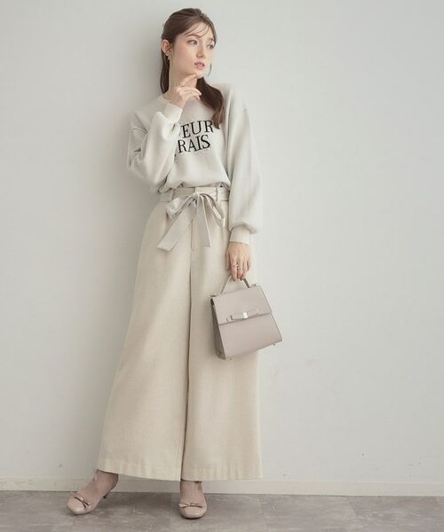 Couture Brooch / クチュールブローチ ニット・セーター | 【パール調・ビジューデザイン】華やかロゴニット | 詳細2