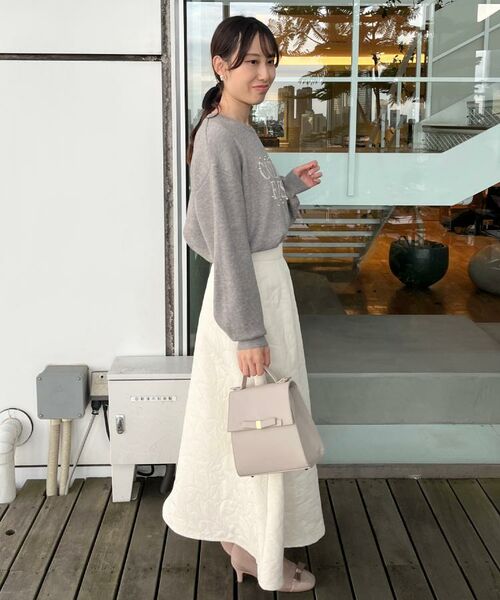 Couture Brooch / クチュールブローチ ニット・セーター | 【パール調・ビジューデザイン】華やかロゴニット | 詳細20