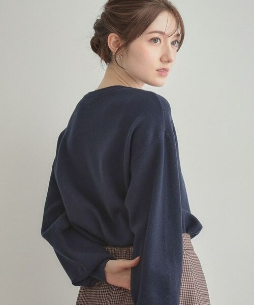 Couture Brooch / クチュールブローチ ニット・セーター | 【パール調・ビジューデザイン】華やかロゴニット | 詳細29